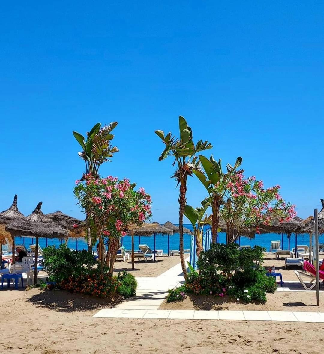 Luxury Beachfront Apartment With Pool, Sauna, Fitness And Gym In Province Malaga, Andalusia Mijas Exterior foto